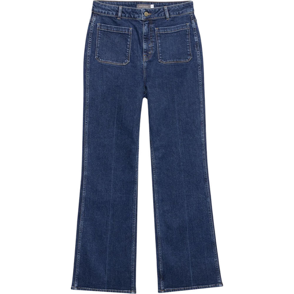 Mint Velvet Indigo Relaxed Straight Patch Pocket Jeans